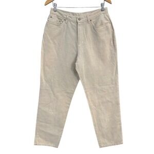 Lauren Ralph Lauren Petite Tan Cotton Linen Blend Straight Leg Jeans 14P USA
